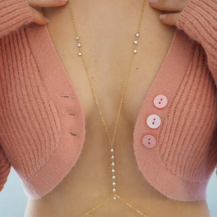 Gold Layered Shell Pendant Body Chain