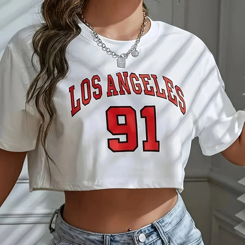 Women’s Los Angeles 91 Graphic Crop Top