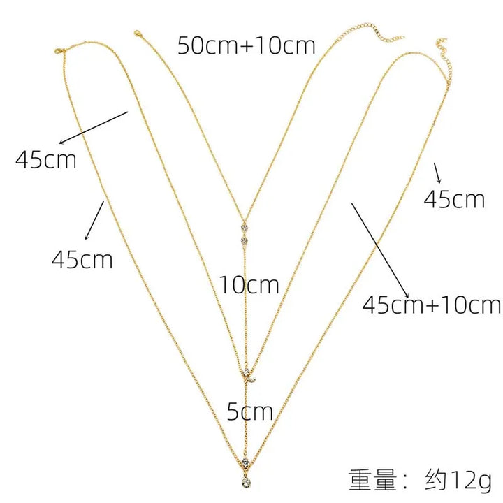 Gold Layered Shell Pendant Body Chain