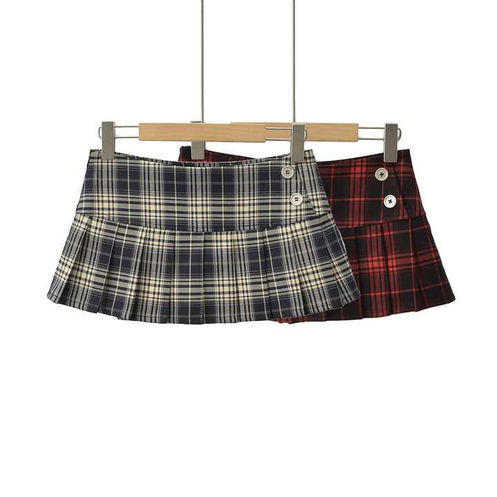 Women’s Y2K Plaid Pleated Mini Skirt