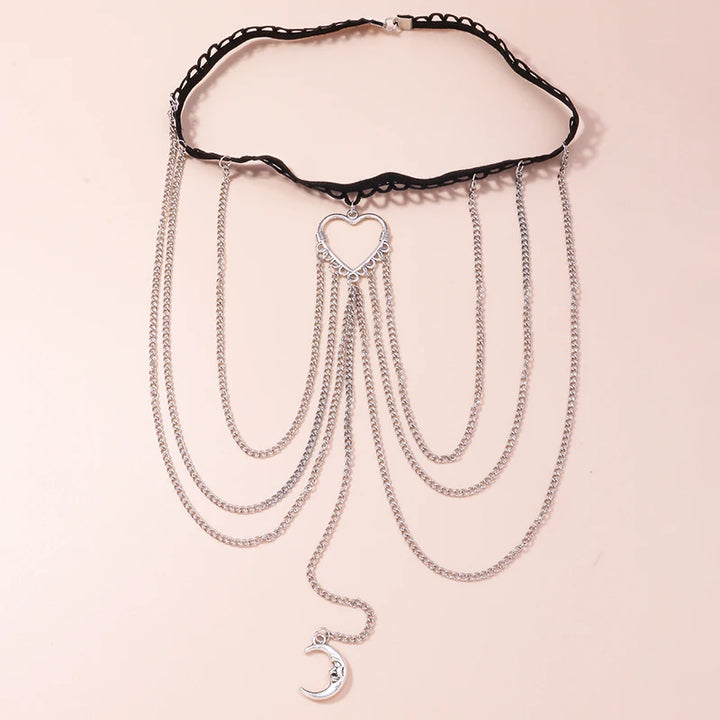 Boho Moon Thigh Chain for Women