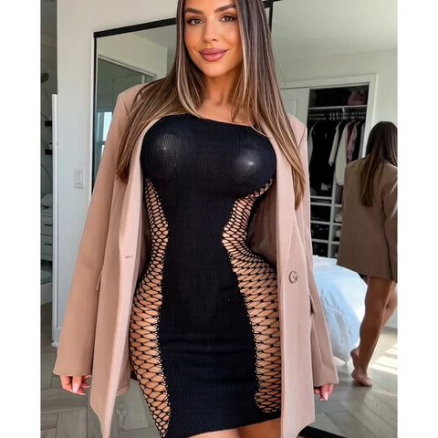 Women’s Sheer Mesh Beach Cover Up Dress