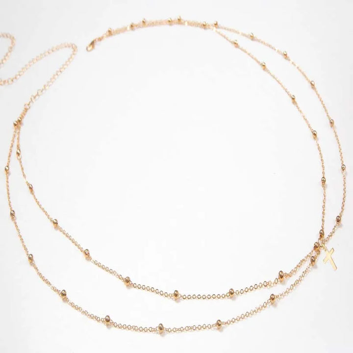 Women’s Double Layer Beaded Waist Chain
