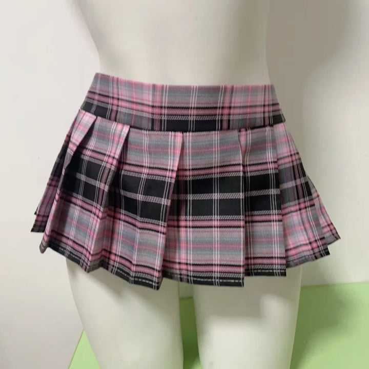 Women’s Y2K Plaid Pleated Mini Skirt