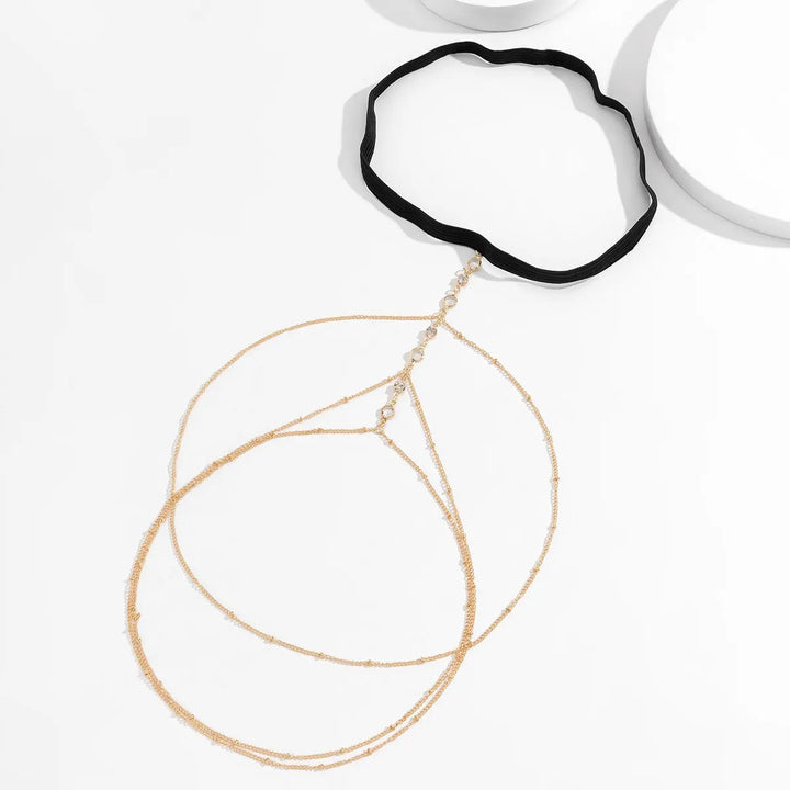 Boho Crystal Thigh Chain for Women